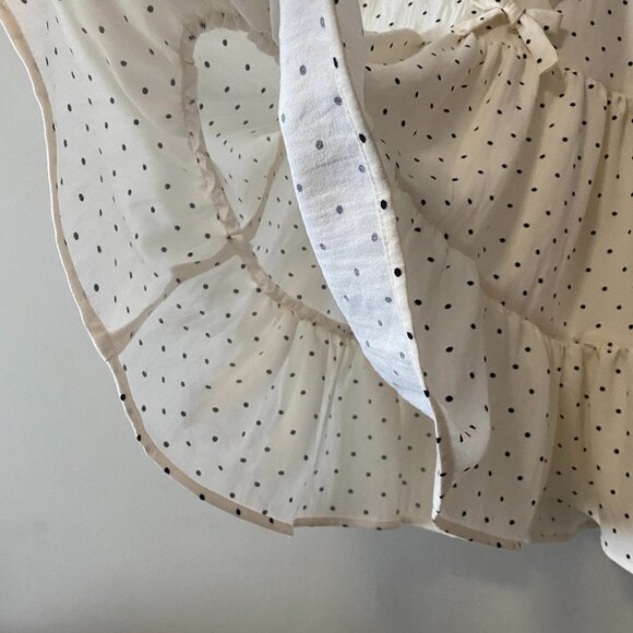 Handmade Children's Black Off White Polka Dot 100% Cotton Front Bows Dress - Picture 14 of 14